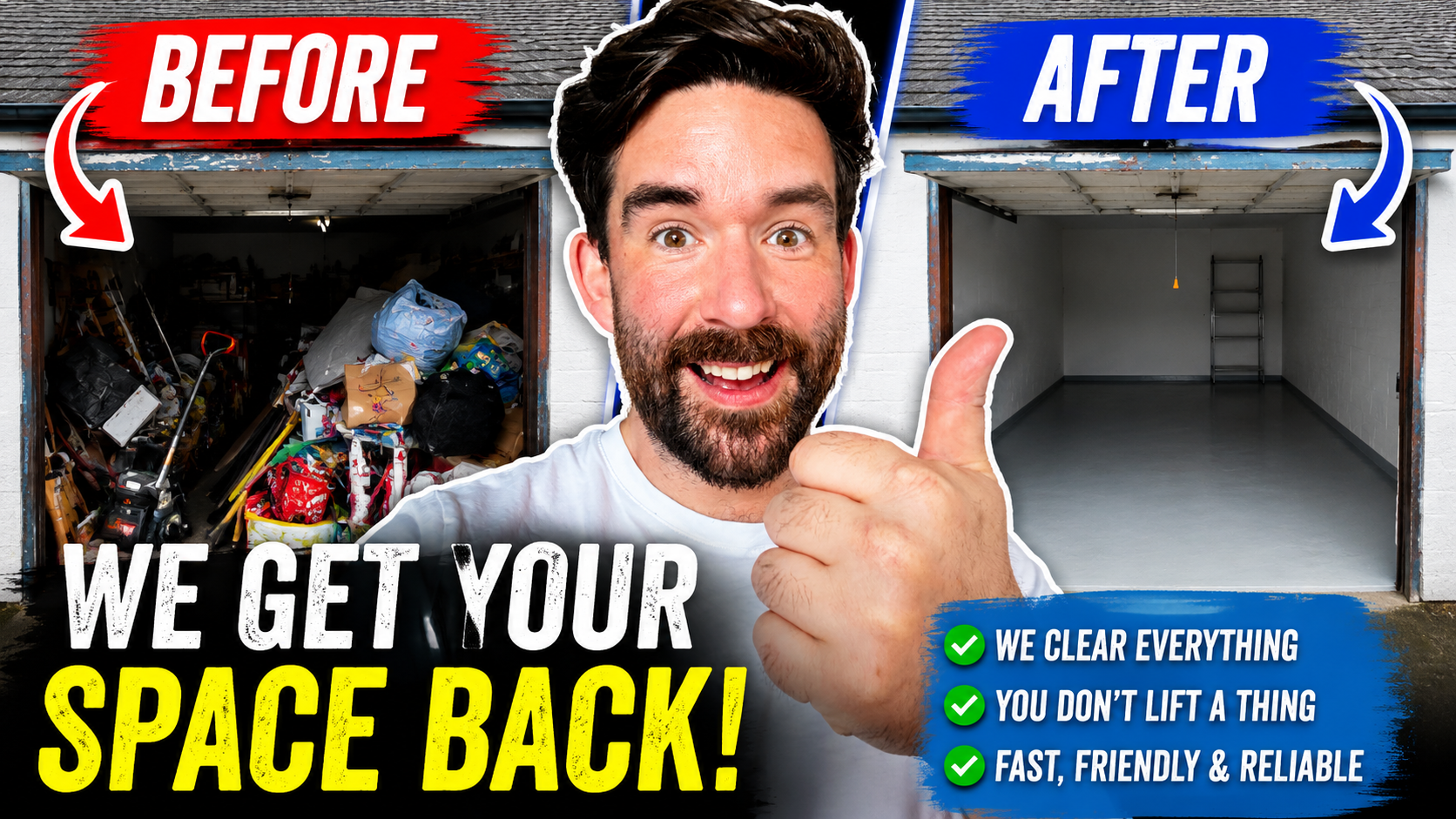 Before and after garage clearance